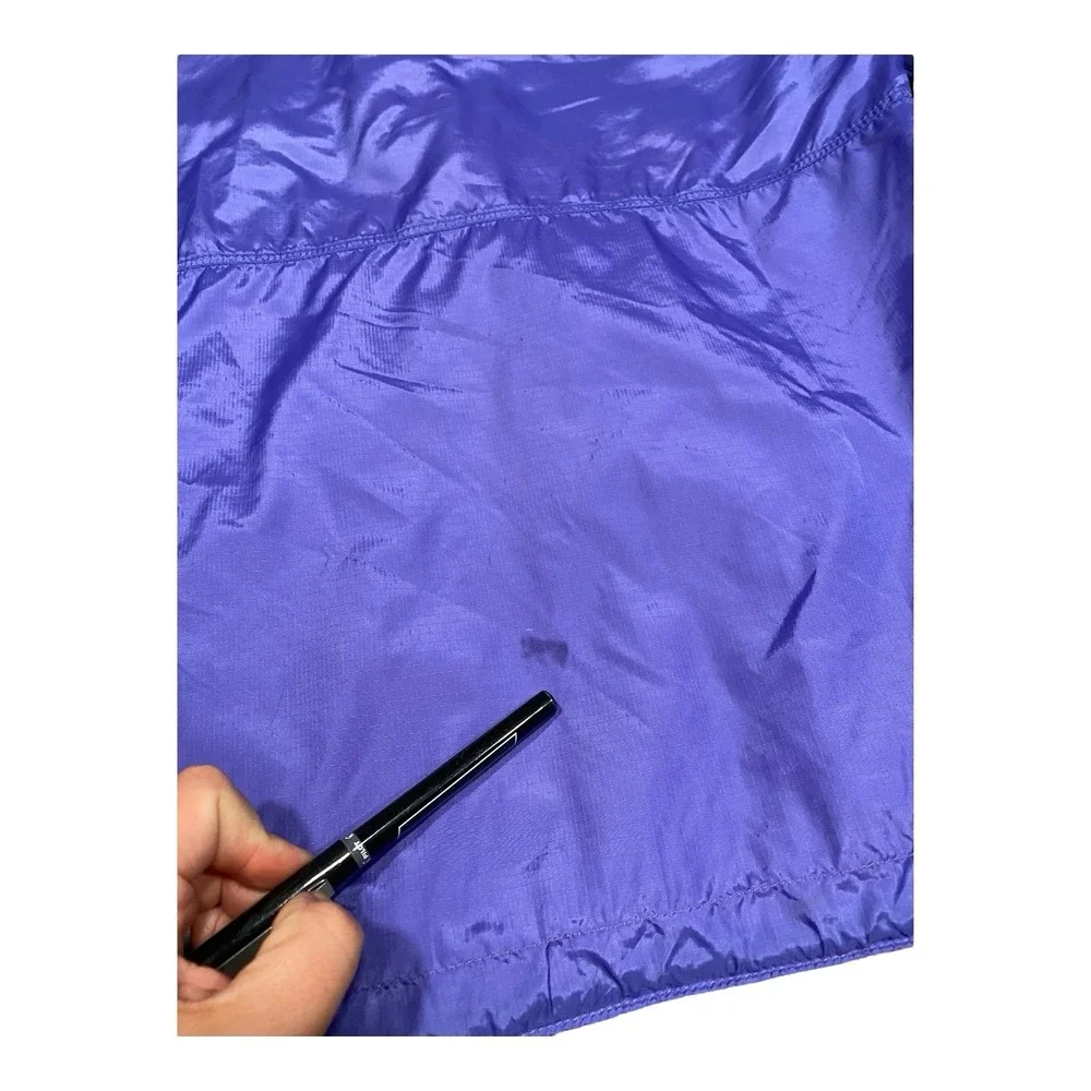 Patagonia Jacket Women MED Purple‎ Logo Full Zip Windbreaker Outdoor Hike Light
